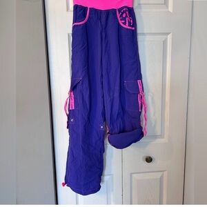 Zumba Fitness Purple and Pink Cargo Pants